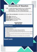 HESI - Health Education Systems Inc & Admission Assessment - HESI A2 Specialty Exams 2024-2025  HESI Comfort & Mobility Simulation Case Study Spring 2024-2025 ADN Level 1 Questions with Correct Answers and Rationales | 100% Pass Guaranteed | Graded A+ |