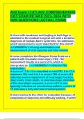 AH2 Exam 1//ATI AH2 COMPREHENSIVE EXIT EXAM RETAKE 2023- 2024 WITH NGN QUESTIONS (ACTUAL EXAM) A client with weakness and tingling in both legs is admitted to the medical-surgical unit with a tentative diagnosis of Guillain-Barré syndrome. On admission, w