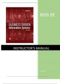 Solution Manual For Business Driven Information Systems, 9th Edition By Paige Baltzan and Amy Phillips © 2025 Chapter 1-9 With Appendix (A B C D E F)