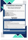 NR507 Advanced Pathophysiology 2024-2025 NR 507 Advanced Patho Final Exam Study Guide Questions and Answers | 100% Pass Guaranteed | Graded A+ |