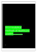 D514 Analytical Methods of Healthcare Leaders