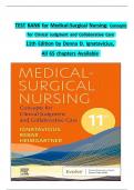 TEST BANK for Medical-Surgical Nursing: Concepts for Clinical Judgment and Collaborative Care  11th Edition by Donna D. Ignatavicius,  All 65 chapters Available 