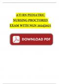 ATI RN PEDIATRIC NURSING PROCTORED EXAM || Latest Version 2024|2025