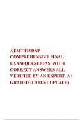 AEMT FISDAP COMPREHENSIVE FINAL EXAM QUESTIONS  WITH CORRECT ANSWERS ALL VERIFIED BY AN EXPERT  A+ GRADED (LATEST UPDATE)