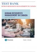 Test Bank For Human Resources Management in Canada, 15th Edition by Gary Dessler|9780137869756|All Chapters 1-17|LATEST