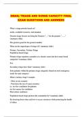 DMAN; TRIAGE AND SURGE CAPACITY FINAL  EXAM QUESTIONS AND ANSWERS