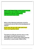 MN551 MIDTERM EXAM LATEST WITH ACTUAL QUESTIONS AND CORRECT VERIFIED ANSWERS ALREADY GRADED A+ 100%GUARANTEED PASS! Which of the following individuals would be considered to be at risk for the development of edema? An 81-year-old man with right-sided hear