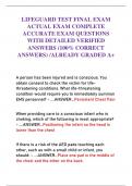 LIFEGUARD TEST FINAL EXAM  ACTUAL EXAM COMPLETE  ACCURATE EXAM QUESTIONS  WITH DETAILED VERIFIED  ANSWERS (100% CORRECT  ANSWERS) /ALREADY GRADED A+