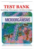 Brock Biology of Microorganisms 16th Edition Madigan TEST BANK. | BEST STUDY GUIDE