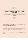 CONNECTICUT PERMIT TEST EXAM 20242025 WITH GUARANTEED ACCURATE ANSWERS