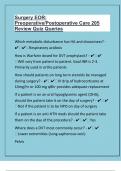 Surgery EOR: Preoperative/Postoperative Care 205 Review Quiz Queries With 100 Correct Answers