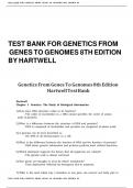 Test Bank for Genetics: From Genes to Genomes, 8th Edition by Michael Goldberg,  Janice Fischer, Leroy Hood, Leland Hartwell ||Complete A+ Guide