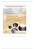 TEST BANK FOR BONTRAGERS TEXTBOOK OF RADIOGRAPHIC POSITIONING AND RELATED ANATOMY 10TH EDITION BY LAMPIGNANO