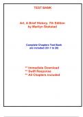 Test Bank for Art, A Brief History, 7th Edition by Stokstad (All Chapters included)