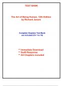 Test Bank for The Art of Being Human, 12th Edition by Janaro (All Chapters included)