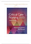 TEST BANK For Critical Care Nursing- A Holistic Approach, 12th Edition by Morton Fontaine, Verified Chapters 1 – 56-latest