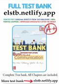 Test Bank for Business Communication 13th Edition Locker