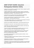 ASNT Study Guide Industrial Radiography Radiation Safety questions