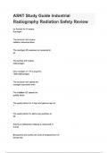 ASNT Study Guide Industrial Radiography Radiation Safety Review