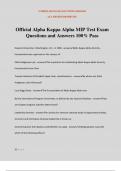 Official Alpha Kappa Alpha MIP Test Exam Questions and Answers 100% Pass