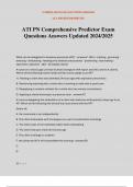 ATI PN Comprehensive Predictor Exam Questions Answers Updated 2024/2025