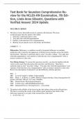 Test Bank for Saunders Comprehensive Re- view for the NCLEX-RN Examination, 7th Edition, Linda Anne Silvestri, Questions with Verified Answer 2024 Update