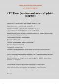 CEN Exam Questions And Answers Updated 2024/2025