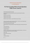 NC Post Licensing 302 JJ. Exam Questions With Correct Answers