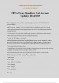 EFDA Exam Questions And Answers Updated 2024/2025