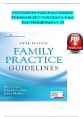 TEST BANKS For Family Practice Guidelines 5th Edition by Jill C. Cash; Cheryl A. Glass; ‎Jenny Mullen||Chapters 1 - 23