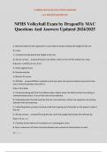 NFHS Volleyball Exam by DragonFly MAC Questions And Answers Updated 2024/2025