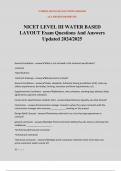 NICET LEVEL III WATER BASED LAYOUT Exam Questions And Answers Updated 2024/2025