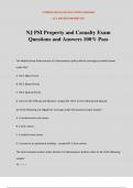 NJ PSI Property and Casualty Exam Questions and Answers 100% Pass