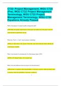 C722- Project Management, WGU C722 (Pre), WGU C722 Project Management Terminology, WGU C722 Project Management Terminology, WGU C722 Equations Already Passed