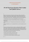 PN 107 Final Exam Questions With Verified And Updated Answers