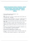 CRCR EXAM MULTIPLE CHOICE, CRCR EXAM PREP, CERTIFIED REVENUE CYCLE REPRESENTATIVE - CRCR (2021)