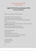 Agile SAFe 6.0 Exam Questions With Correct Answers