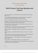 SOCE Practice Test Exam Questions and Answers