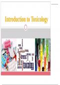 Introduction to Toxicology