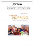 Test Bank For Pediatric Nursing The Critical Components Of Nursing Care 2nd Edition By Rudd, Consists of 22 Complete Chapters, ISBN: 978-0803666535