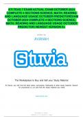 ATI TEAS 7 EXAM ACTUAL EXAM OCTOBER 2024 COMPLETE 4 SECTIONS SCIENCE, MATH, READING AND LANGUAGE USAGE OCTOBER PREDICTOREXAM OCTOBER 2024 COMPLETE 4 SECTIONS SCIENCE, MATH, READING AND LANGUAGE USAGE OCTOBER PREDICTOR| ORIGINAL EXAM GIUDE  A+