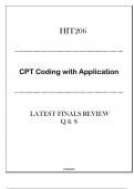 (Devry) HIT206 CPT Coding with Application - Latest Finals Review Q & S 2024