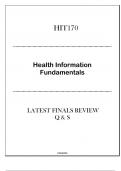 (Devry) HIT170 Health Information Fundamentals - Latest Finals Review Q & S 2024