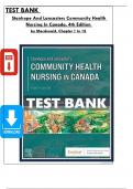 Test Bank for Stanhope and Lancaster's Community Health Nursing In Canada, 4th Edition by Macdonald, All Chapters 1 to 18 Covered, Verified Latest Edition