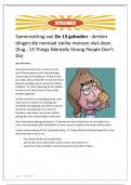 Samenvatting (NLs) van het boek De 13 geboden - dertien dingen die mentaal sterke mensen niet doen (13 Things Mentally Strong People Don't Do) van Amy Morin - door Uitblinker