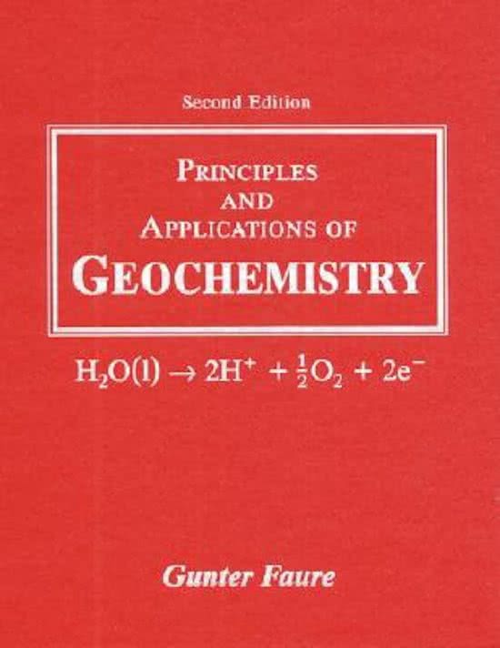 Principles and Applications of Geochemistry