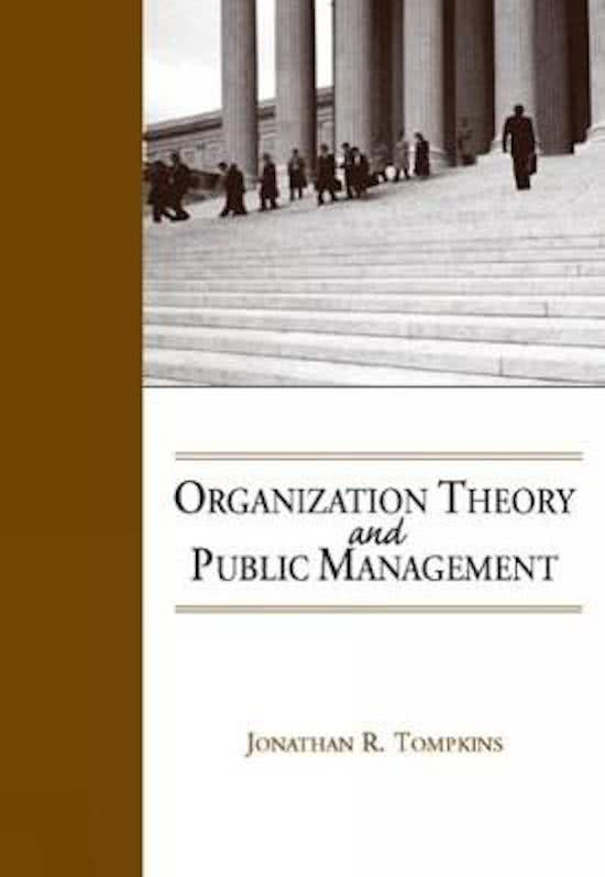 Organization Theory and Public Management