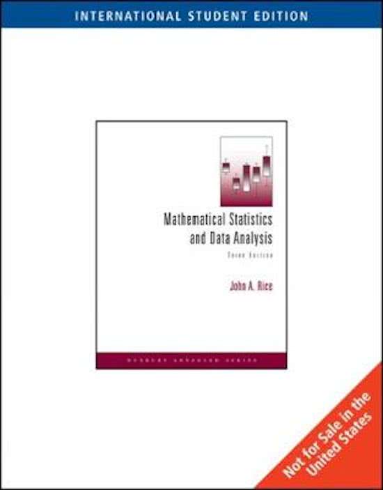 Mathematical Statistics and Data Analysis, International Edition (with CD Data Sets)