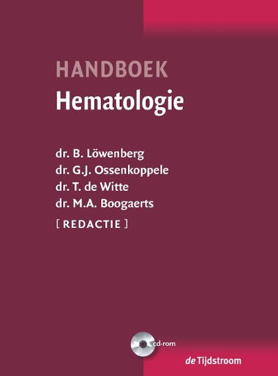 samenvatting alle hoofdstukken hematologie 2 (cijfer: 14/20)