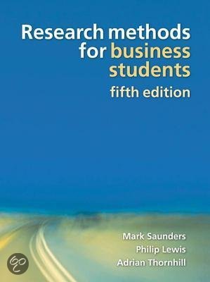 Samenvatting Research methods for Business Students